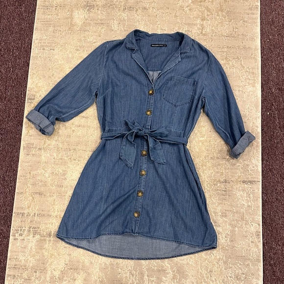 Abercrombie & Fitch Denim Button-Up Dress size Large - Picture 3 of 4